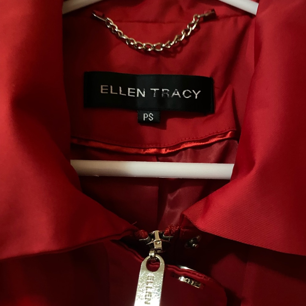 Ellen Tracy Red Adjustable Jacket With Pockets, Z… - image 3